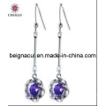 Tanzanite Color Sw Elements Jewelry Earrings, New Model Daily Wear Earrings (WSEQP04138)